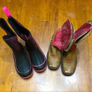 Girls Size 12 Muck Boots and Roper Boots